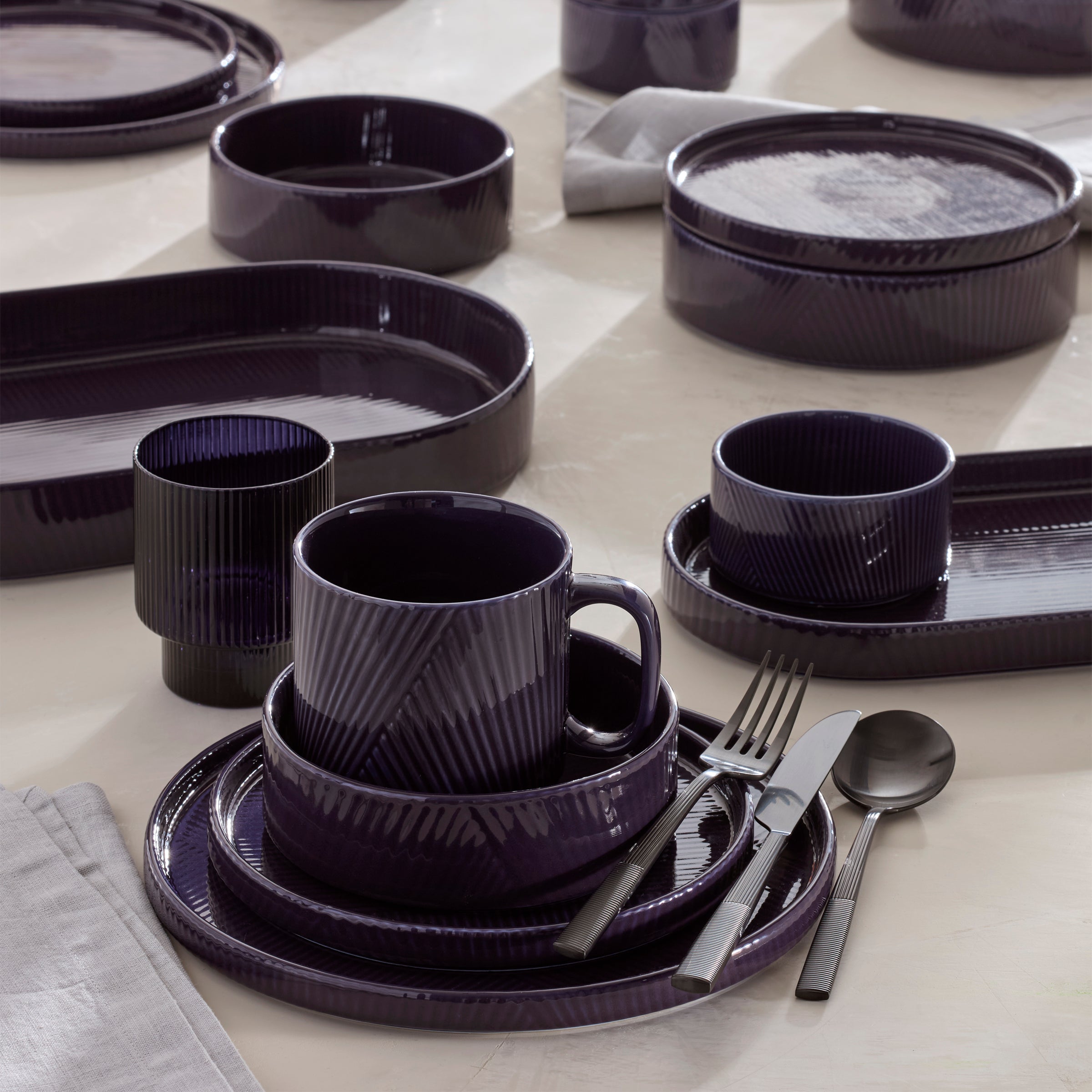 Modulus Black Satin 20-Piece Flatware Set - Image 5