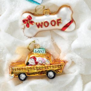 Alternative view of Retro Blown Glass Taxi Ornament