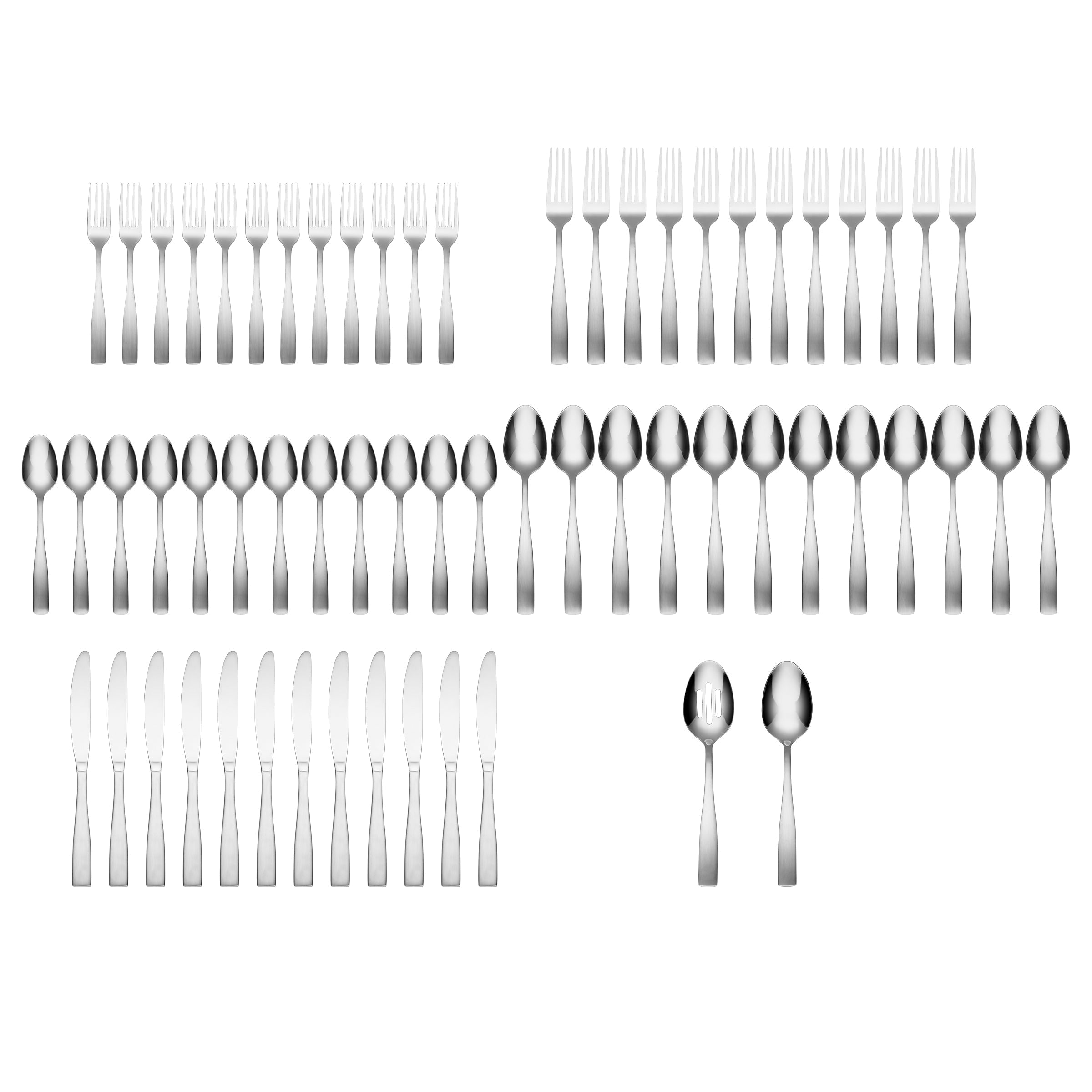 Madison Satin 62-Piece Flatware Set with Wood Tray - Image 2