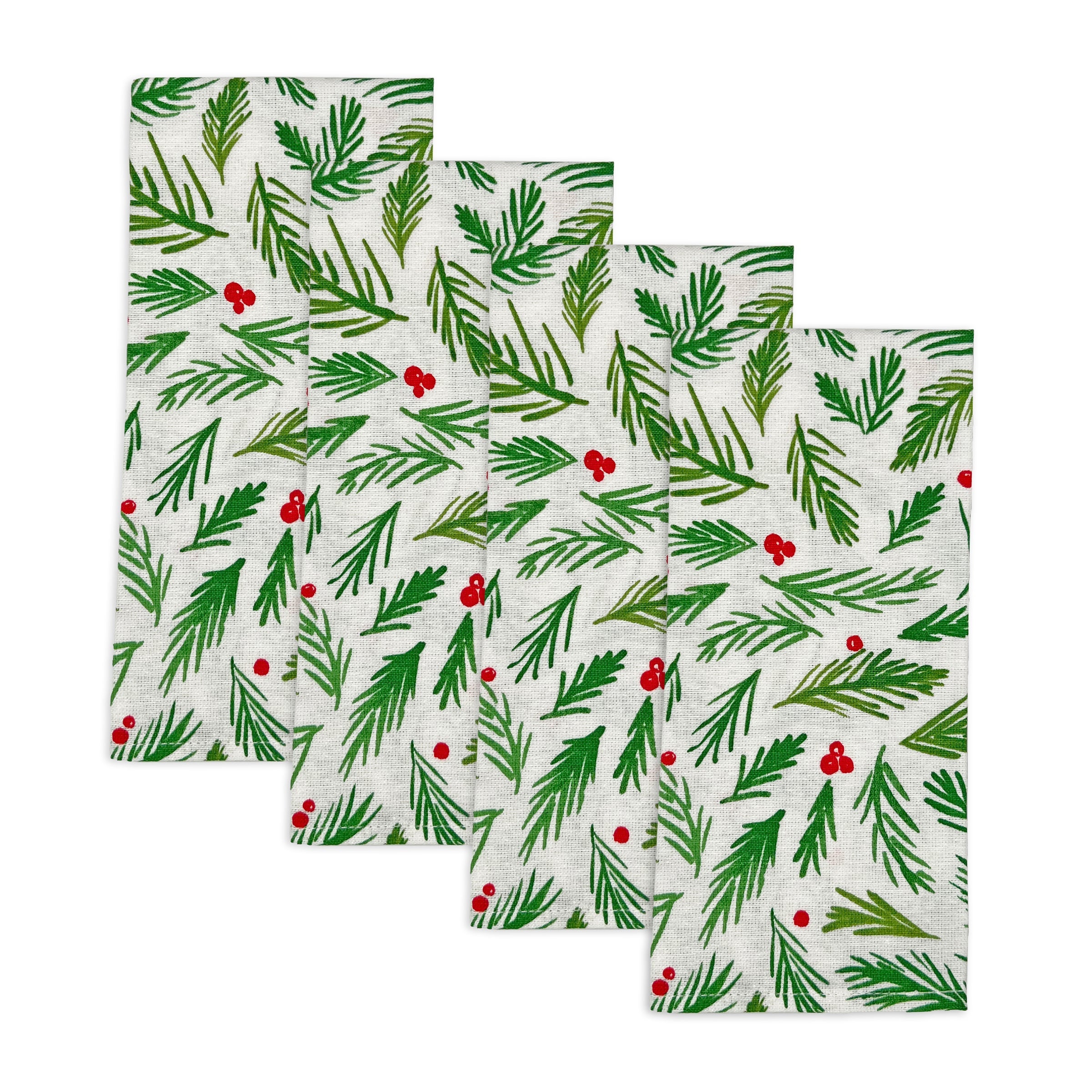 Bayberry Merry & Bright Dinner Napkins. Set of 4
