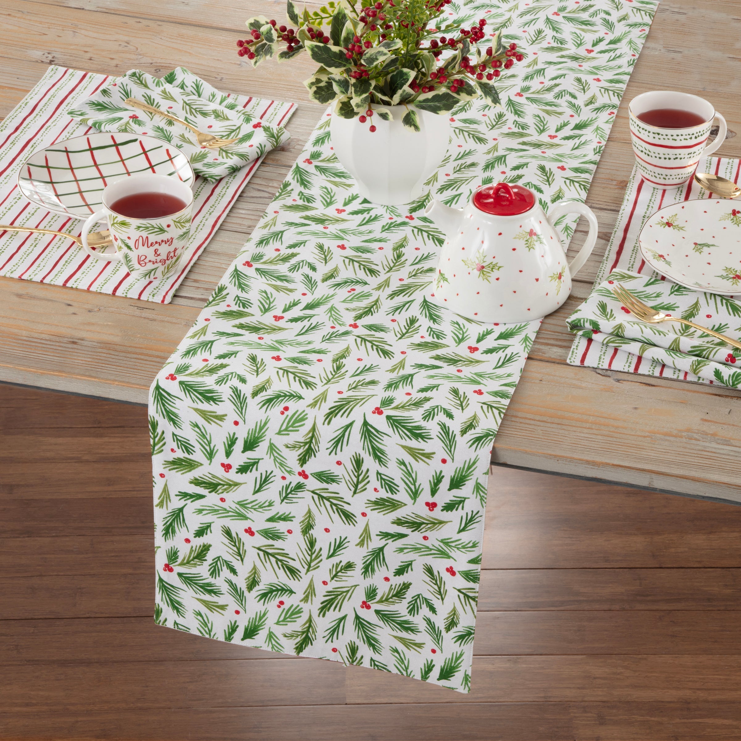 Bayberry Merry & Bright Dinner Napkins. Set of 4 - Image 2