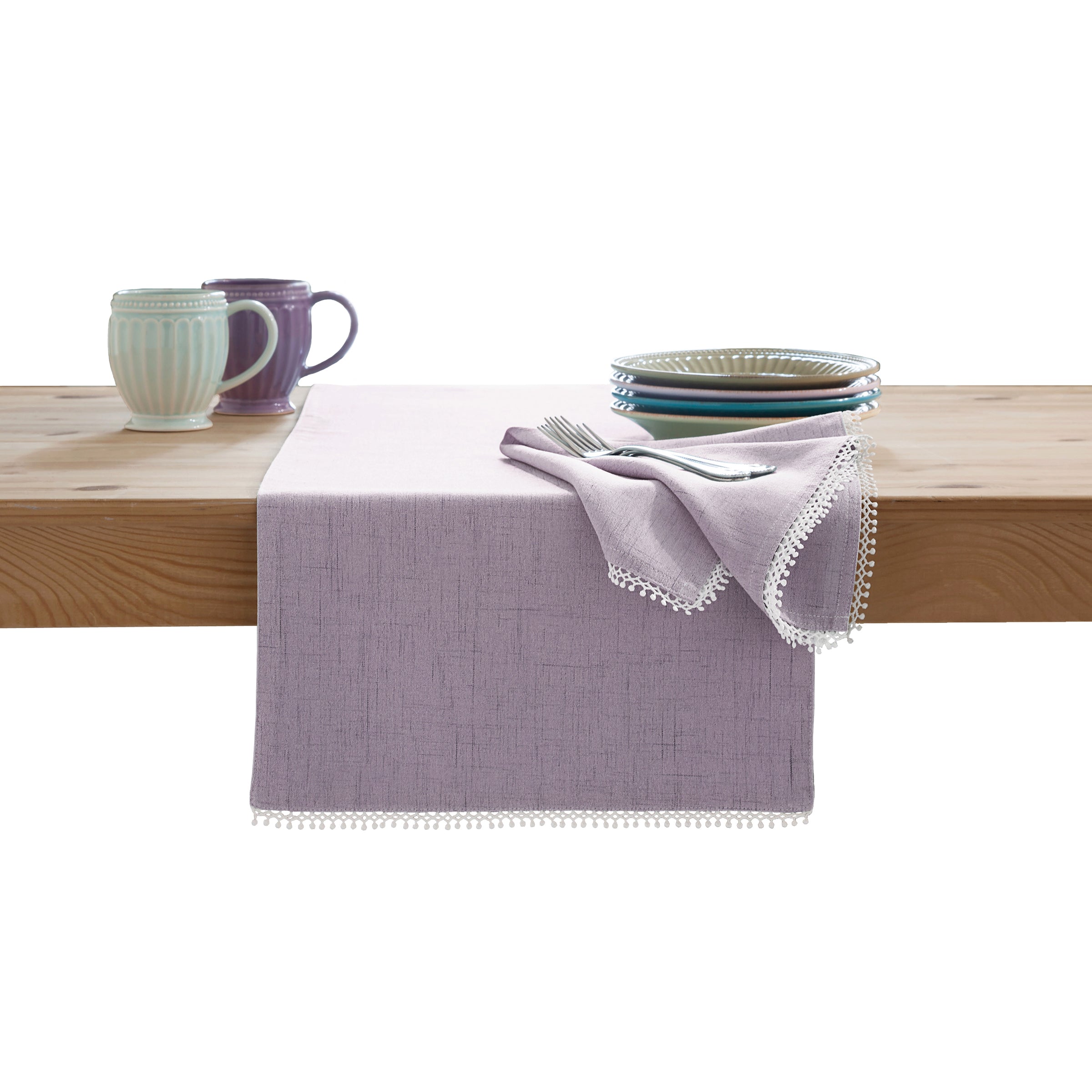 French Perle Violet Dinner Napkins. Set of 2 - Image 2