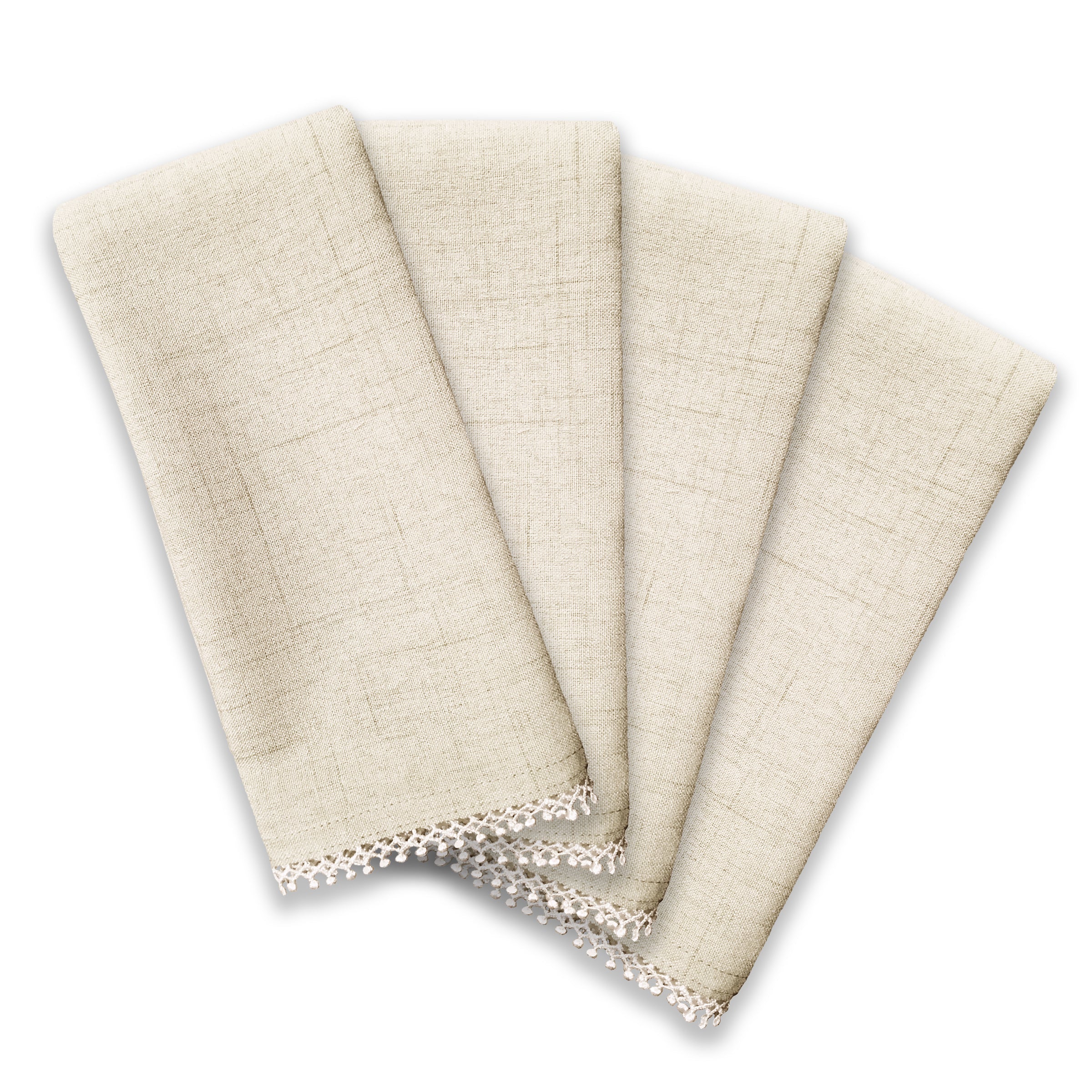French Perle Natural 19x19 Napkins. Set of 4 - Image 2