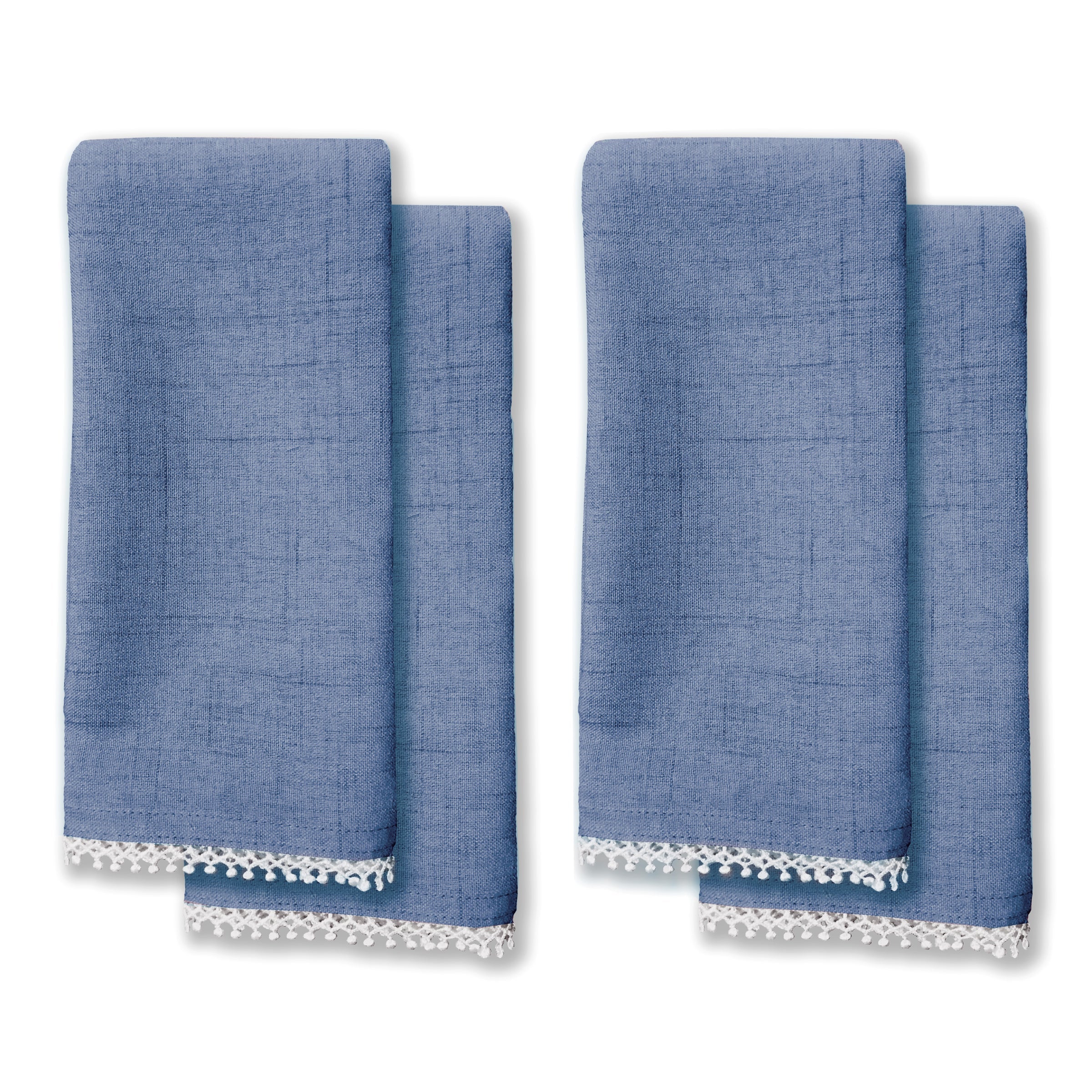 French Perle Periwinkle 19x19 Napkins. Set of 4 - Image 2