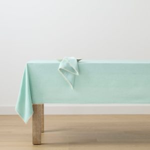 Alternative view of French Perle Ice Blue 60x84 Tablecloth