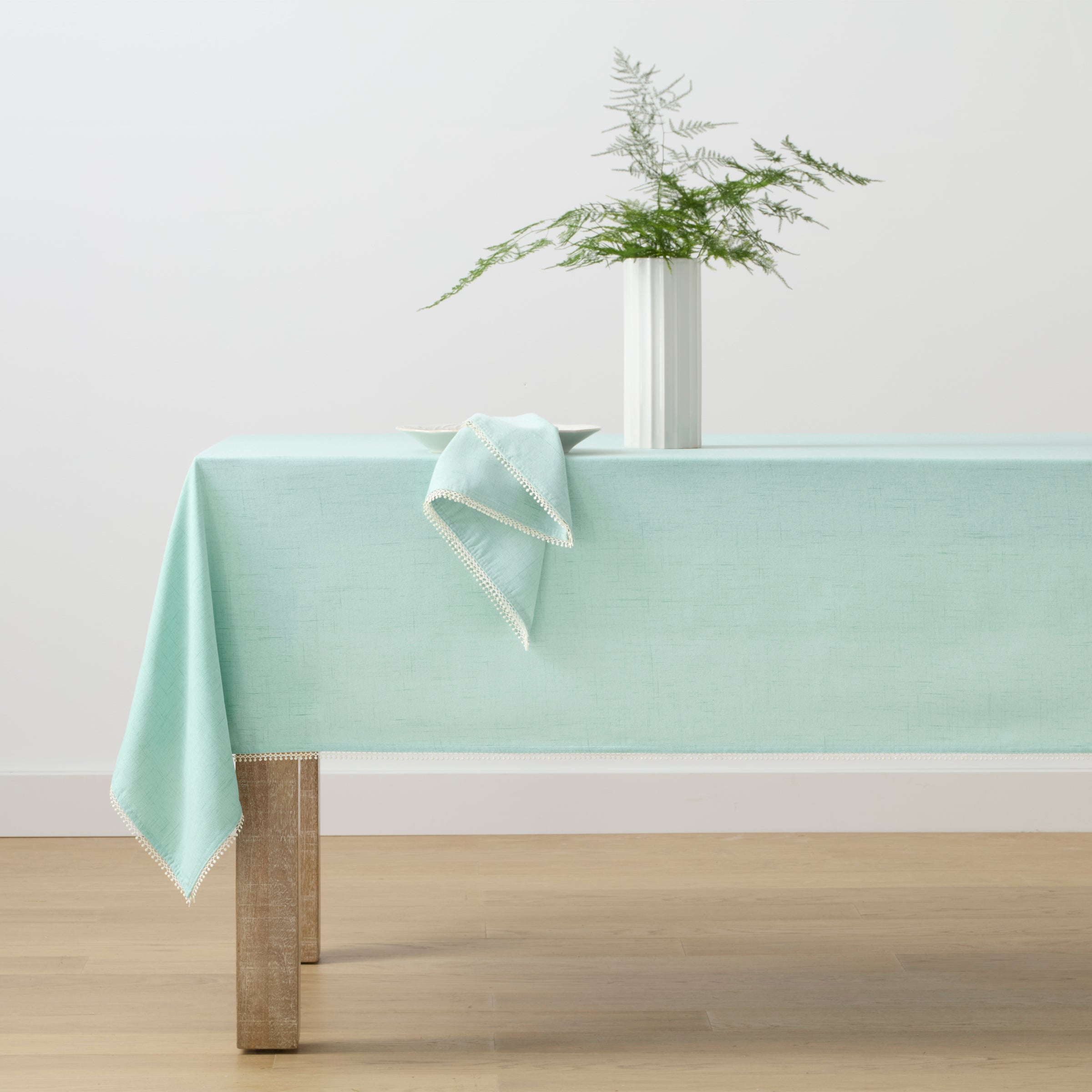 French Perle Ice Blue 60x84 Tablecloth - Image 3