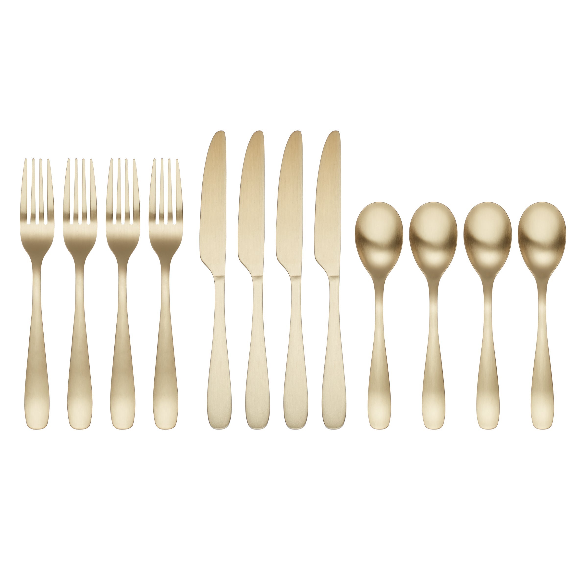 Eliana Champagne Satin 12-Piece Flatware Set - Image 2