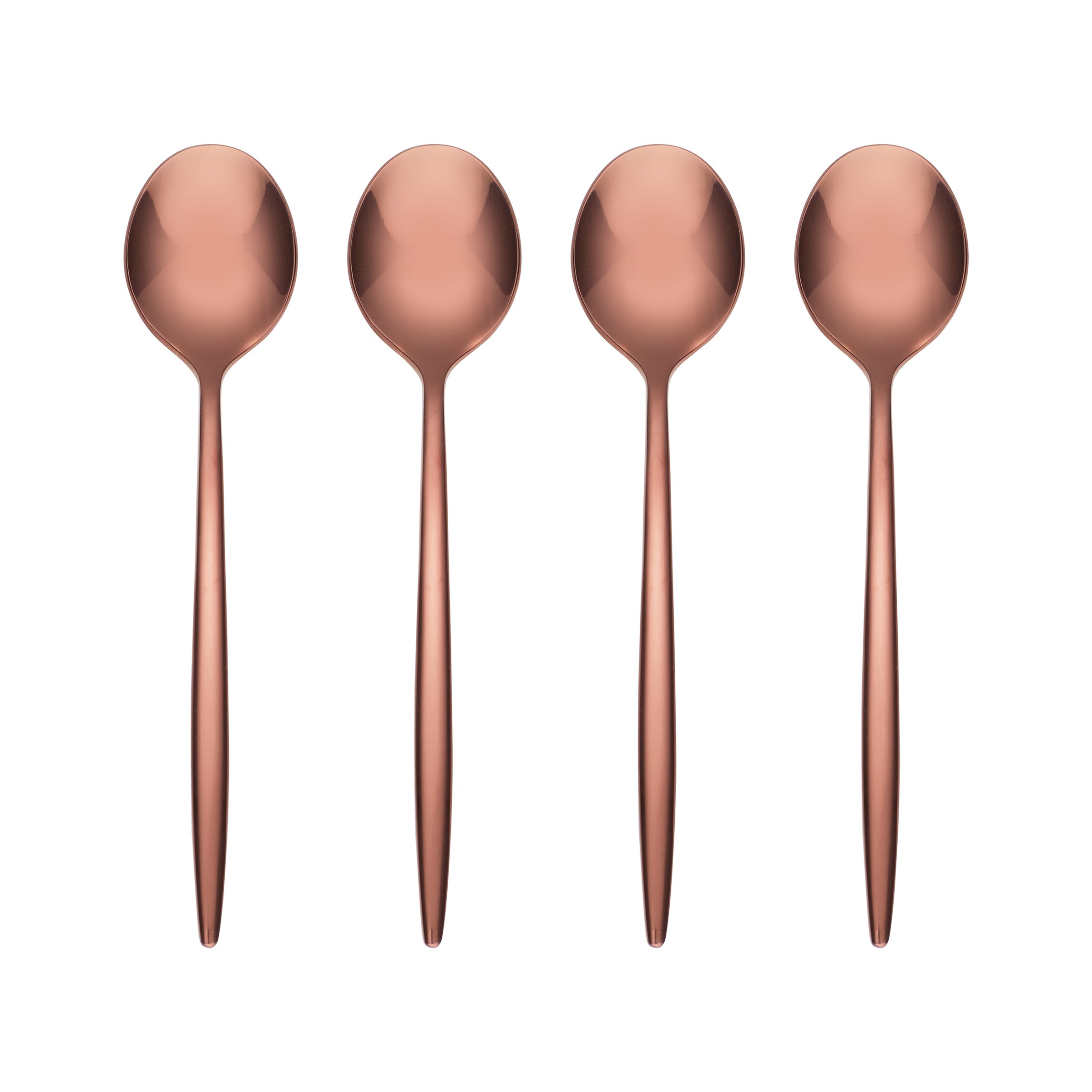 Gaze Copper Mirror Demitasse Spoons. Set of 4