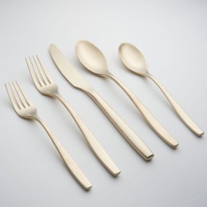 Alternative view of Averie Champagne Satin 20-Piece Flatware Set