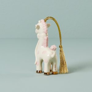 Alternative view of Personalized Baby's Pink Giraffe Ornament