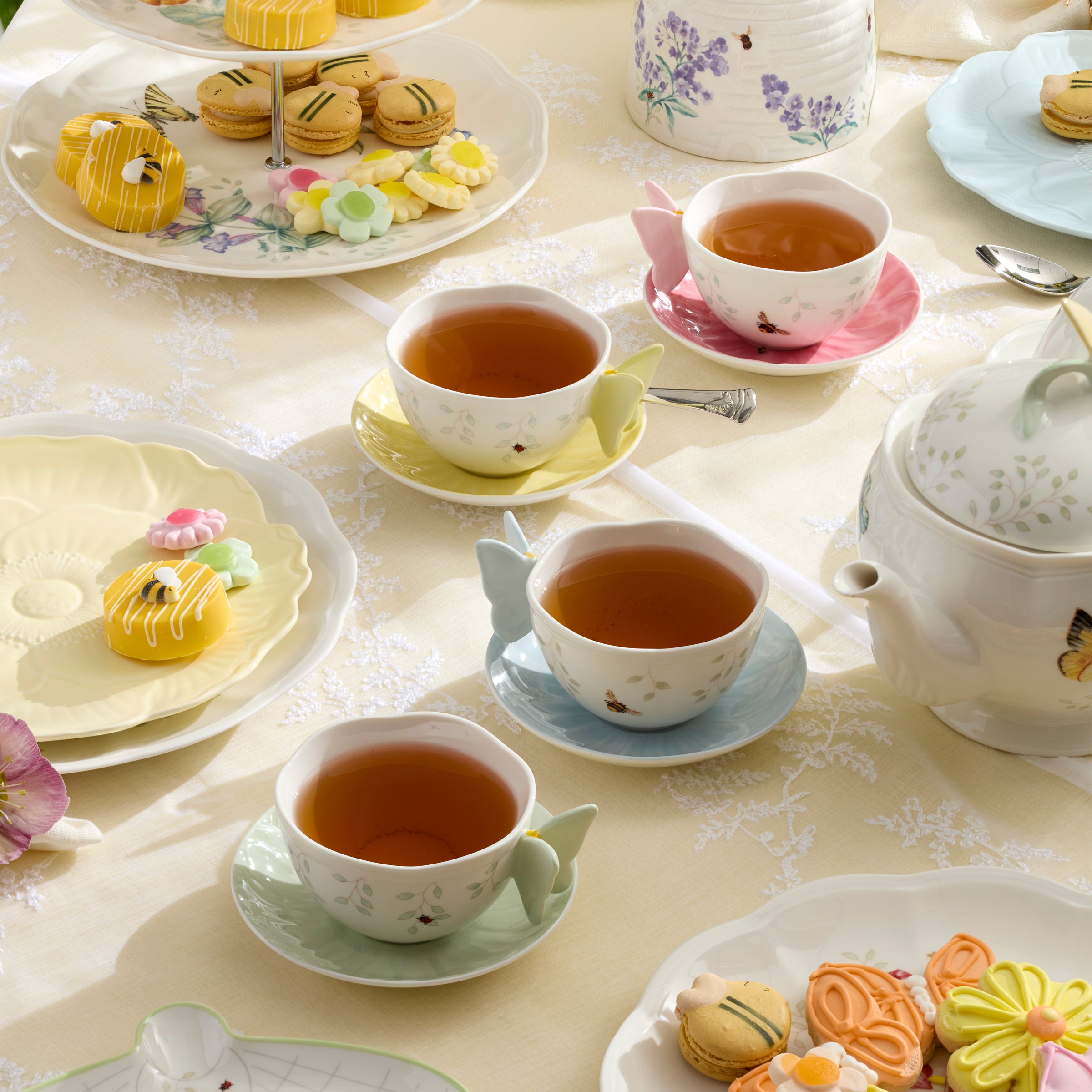 Butterfly Meadow Floral Pink Cup & Saucer - Image 3