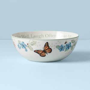 Alternative view of Butterfly Meadow Large Sentiment Serving Bowl