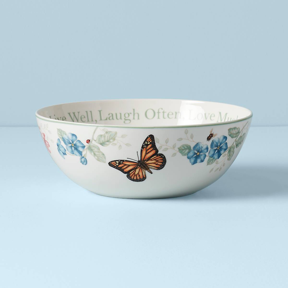 Butterfly Meadow Large Sentiment Serving Bowl - Image 2