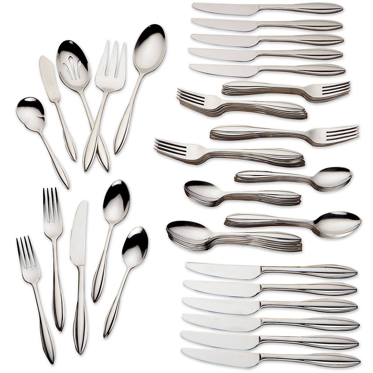 Sculpt 65-Piece Flatware Set - Image 2