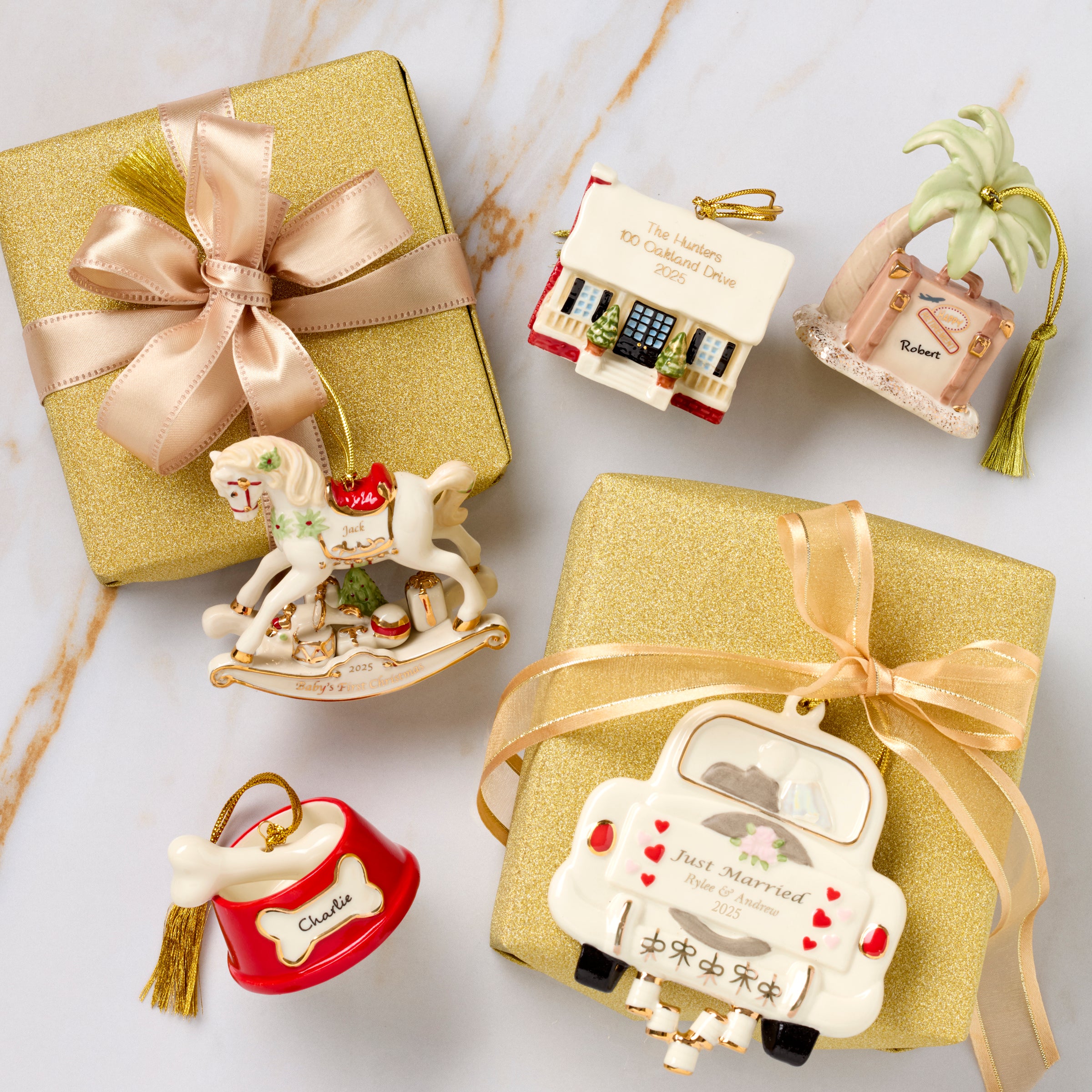 Personalized Just Married Ornament - Image 4