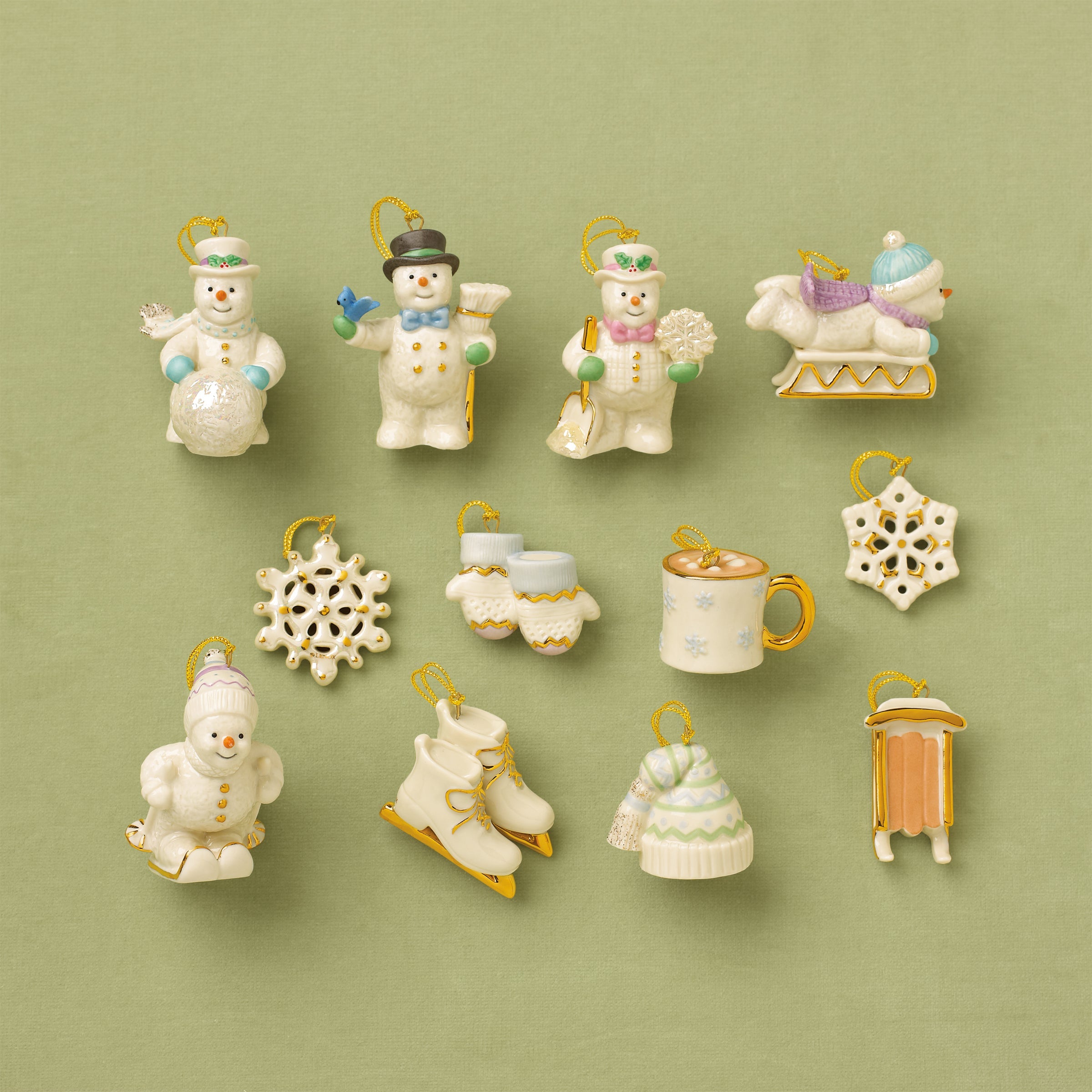 Snow Pals 12-Piece Mini Ornament Set