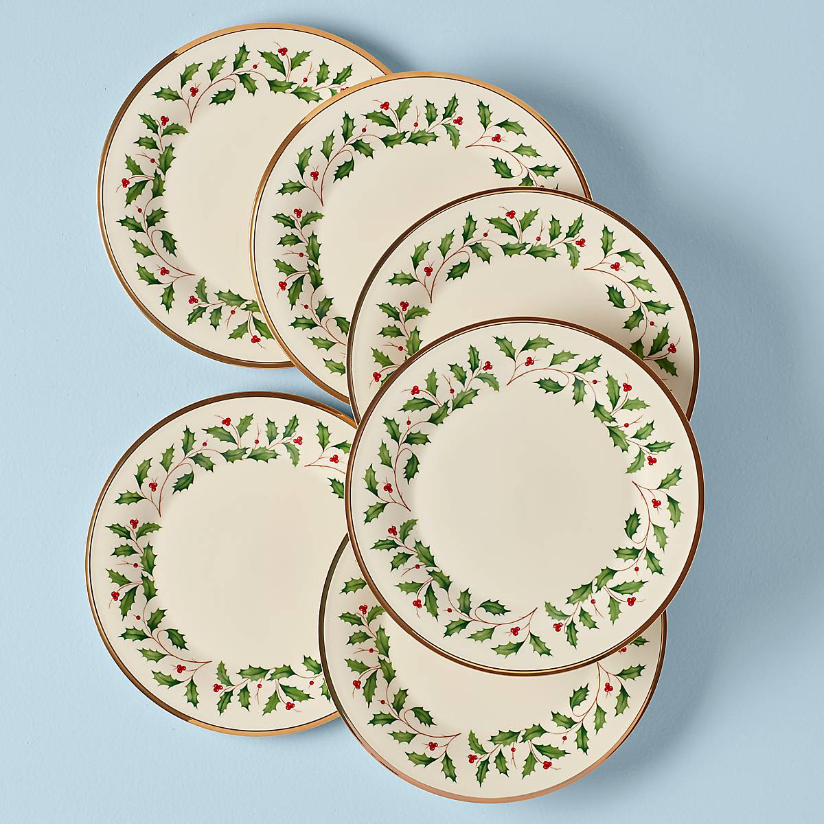 Holiday Dinner Plates. Set of 6