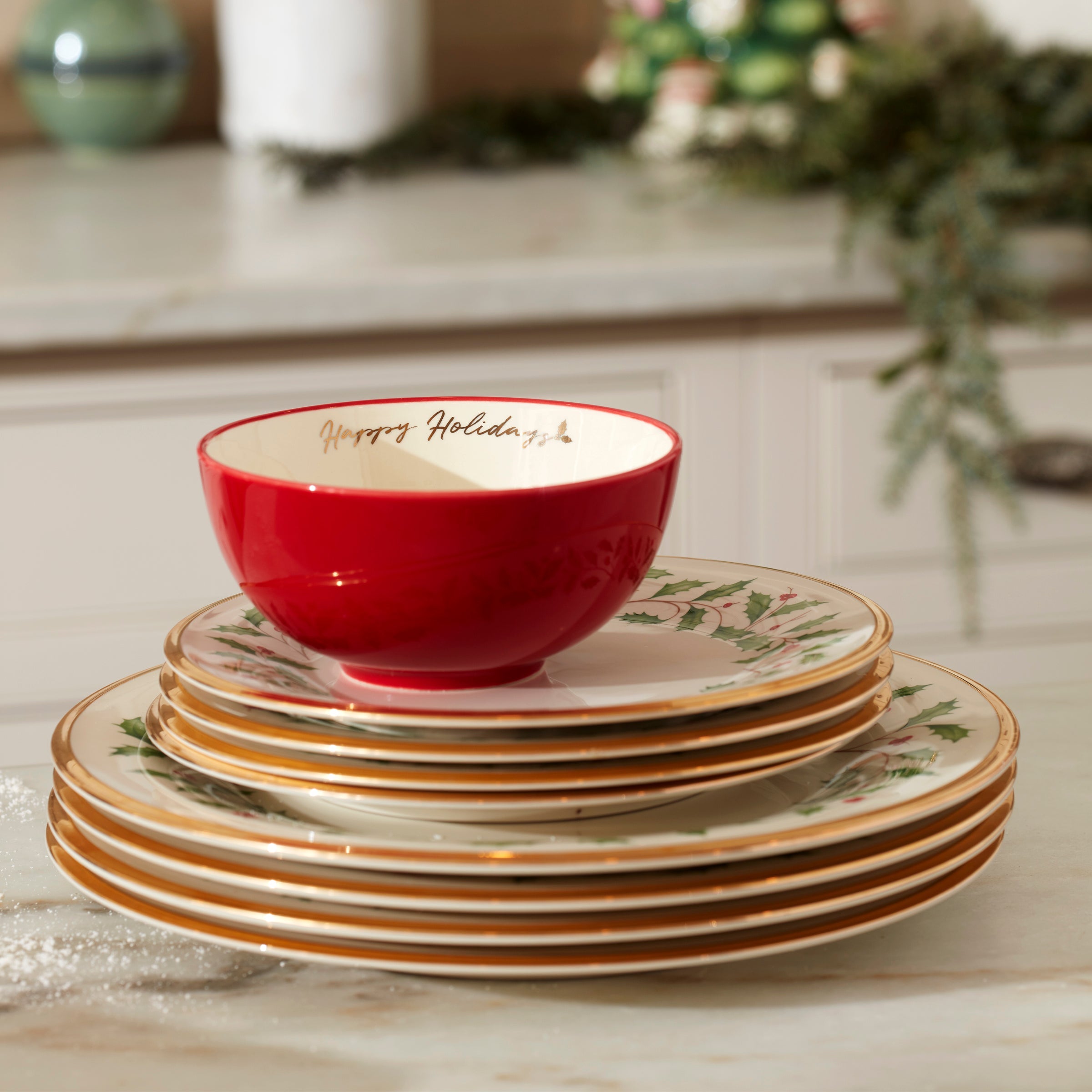 Holiday Salad Plates. Set of 6 - Image 6