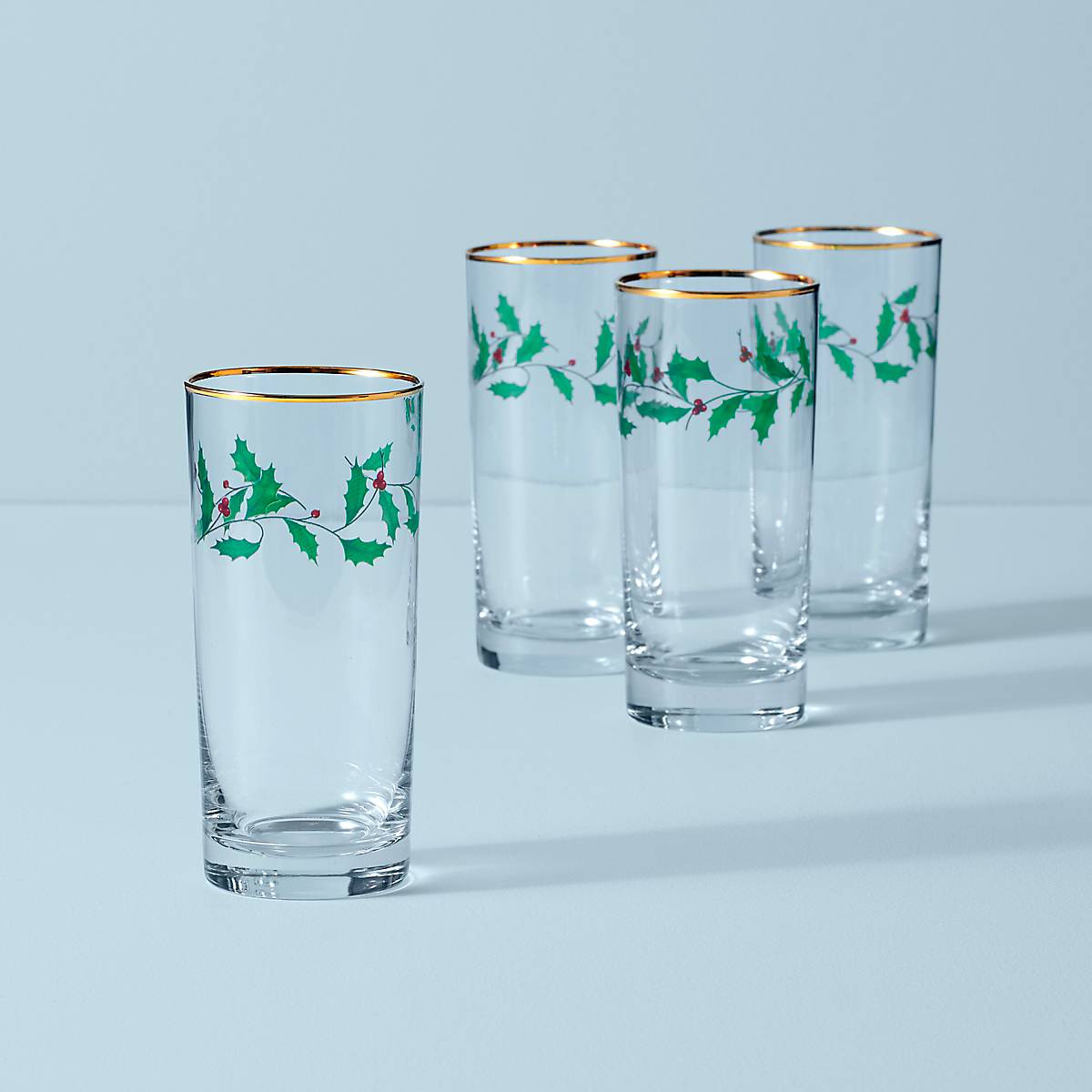 Holiday Highball Glasses. Set of 4
