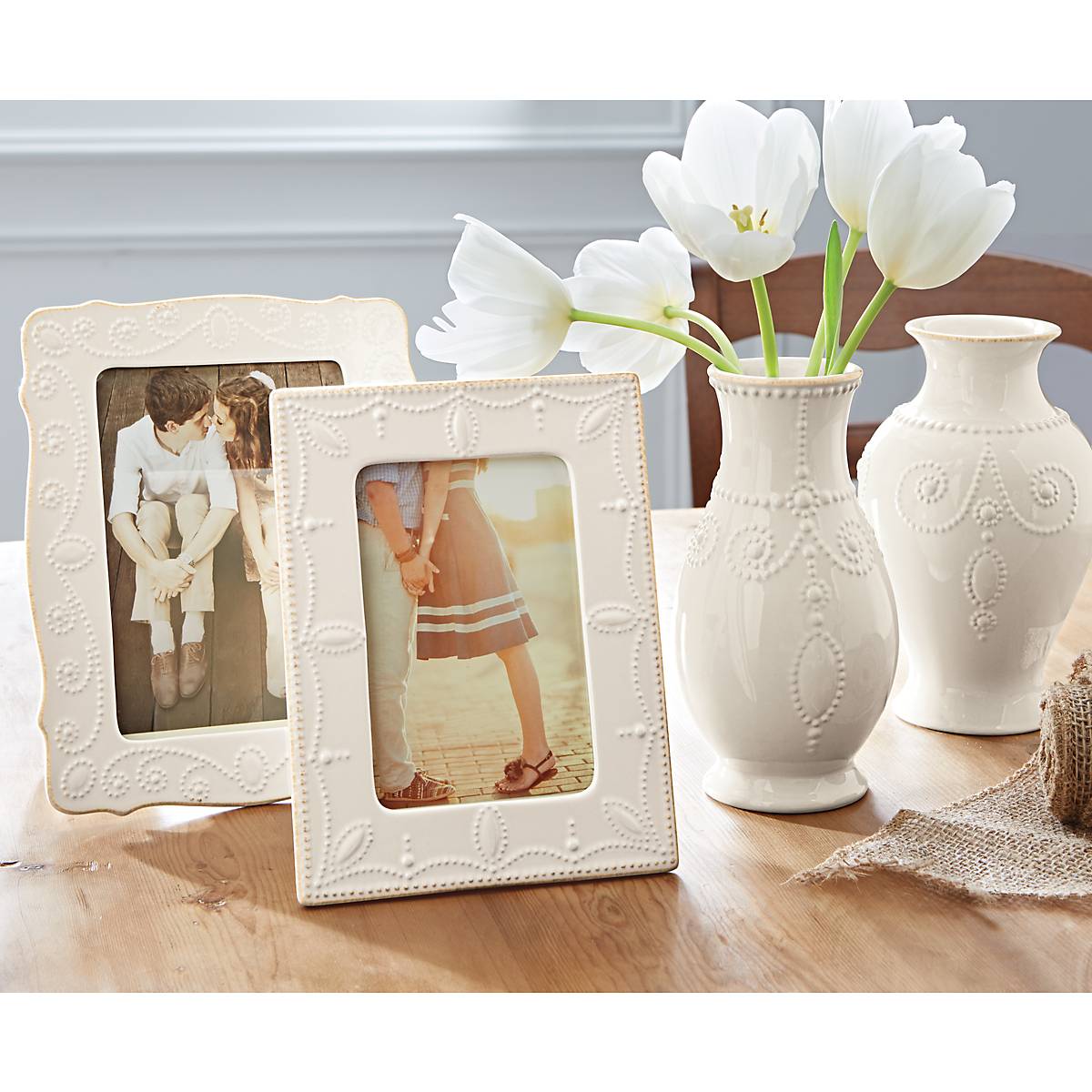 French Perle White 5x7 Photo Frame - Image 2