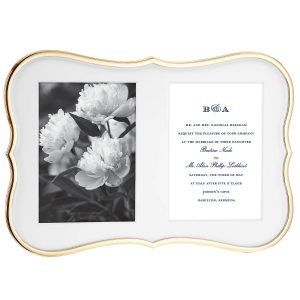 Crown Point Gold Double 5x7 Photo Frame