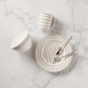 Alternative view of Charlotte Street Grey North 4-Piece Place Setting