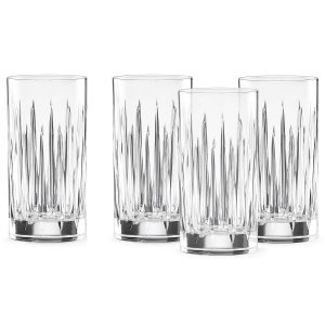 Soho Crystal Iced Beverage Glasses. Set of 4