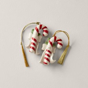 Alternative view of Personalized Candycane 2-Piece Ornament Set