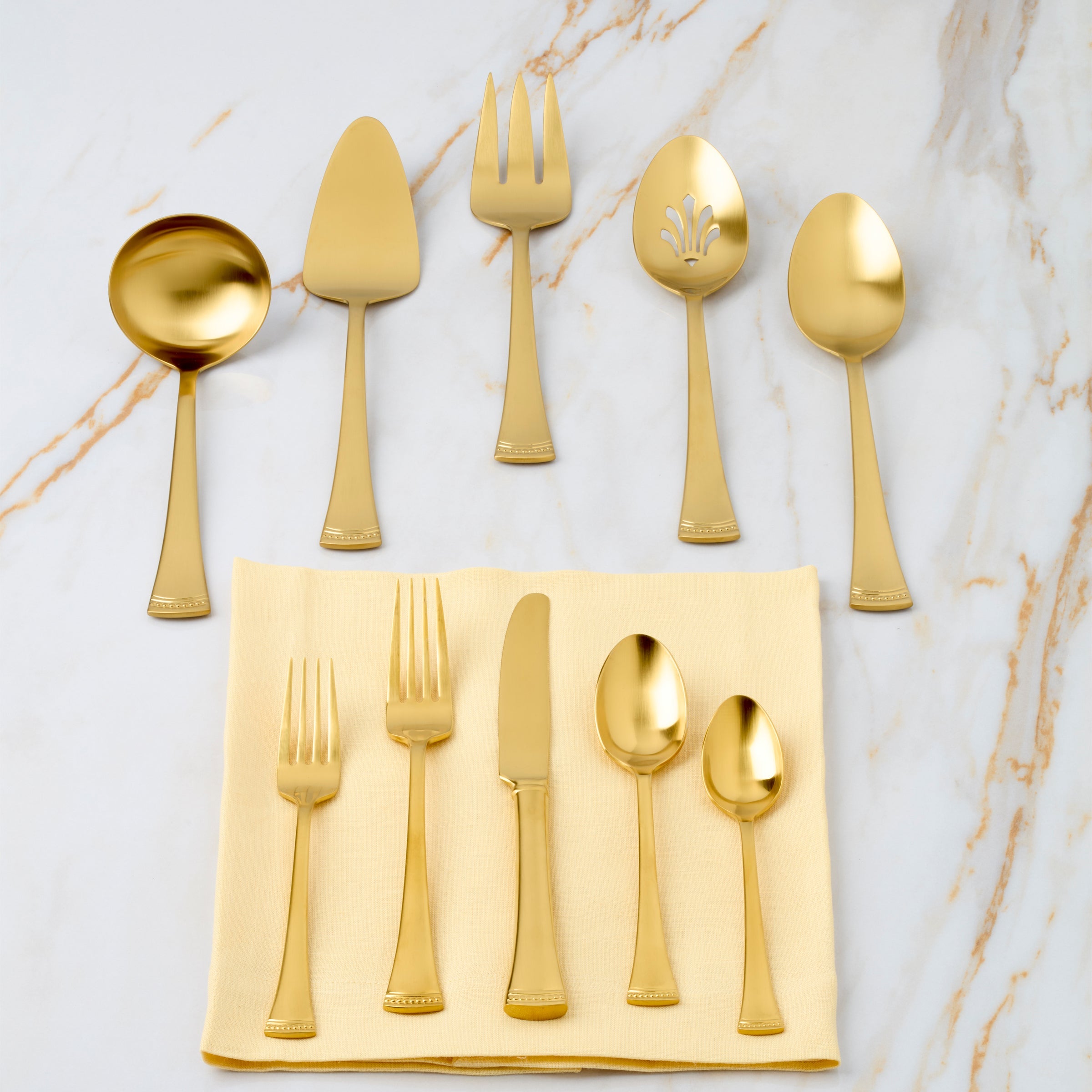 Portola Gold Satin 5-Piece Hostess Set - Image 2
