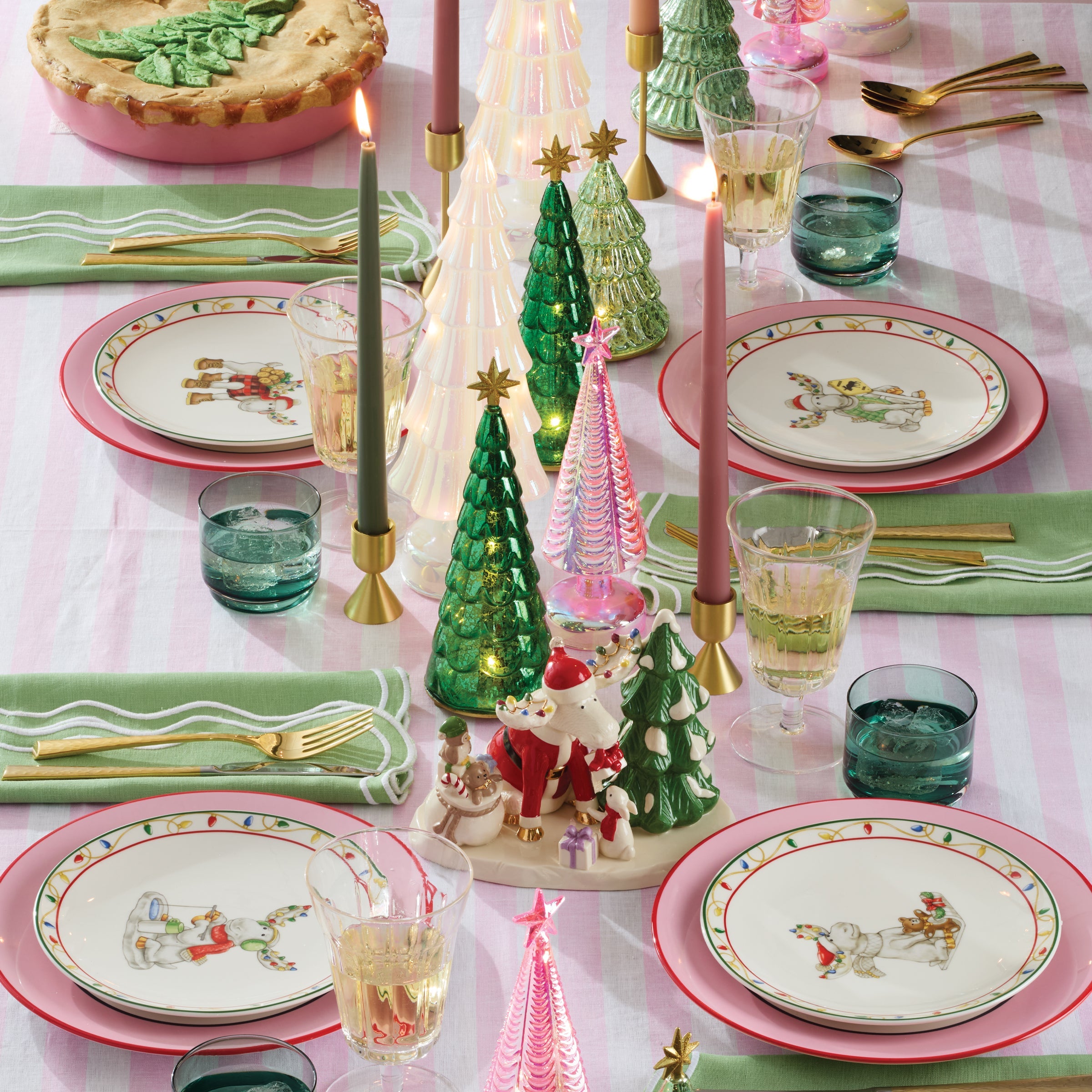 Tuscany Classics Stackable Green Short Glasses. Set of 4 - Image 6