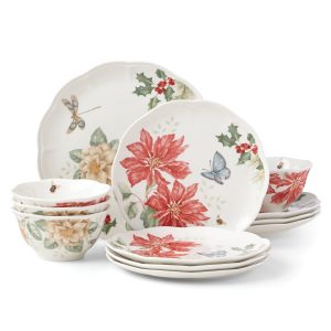 Alternative view of Butterfly Meadow Holiday 12-Piece Dinnerware Set