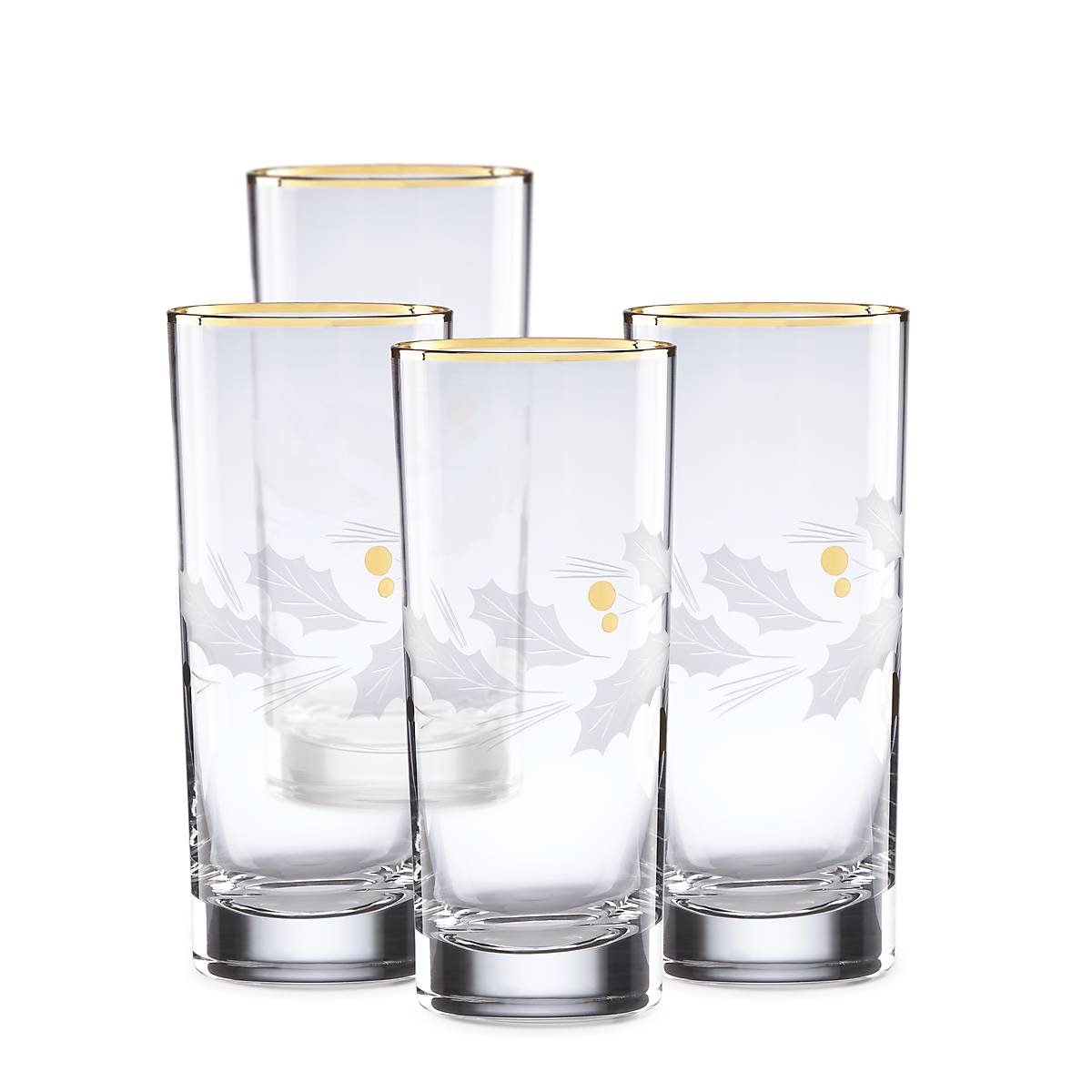 Holiday Gold Highball Glasses. Set of 4 - Image 2