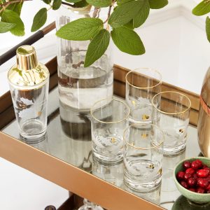 Alternative view of Holiday Gold Double Old-Fashioned Glasses. Set of 4