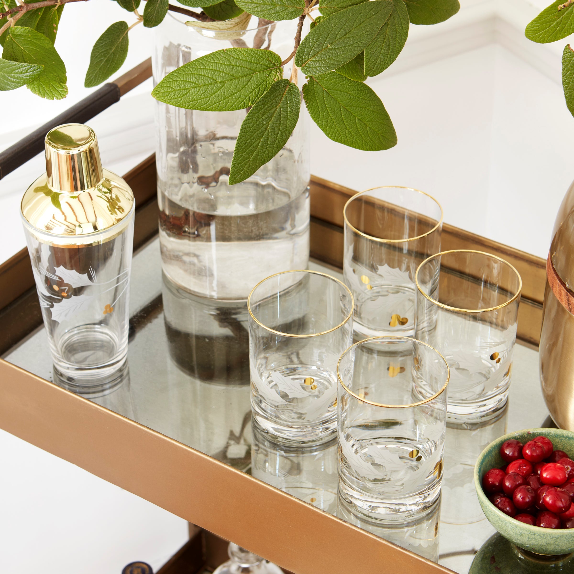 Holiday Gold Double Old-Fashioned Glasses. Set of 4 - Image 2
