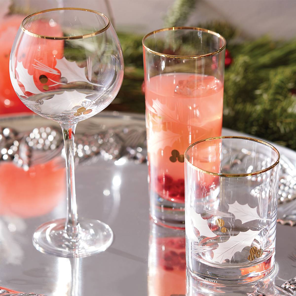 Holiday Gold Double Old-Fashioned Glasses. Set of 4 - Image 6
