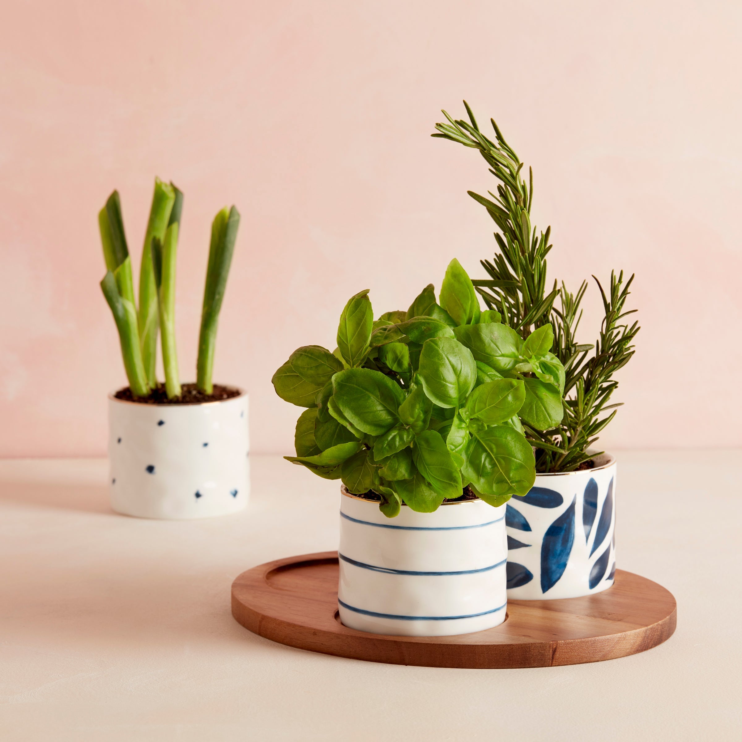 Blue Bay Snack Bowls with Wood Tray. Set of 3 - Image 3