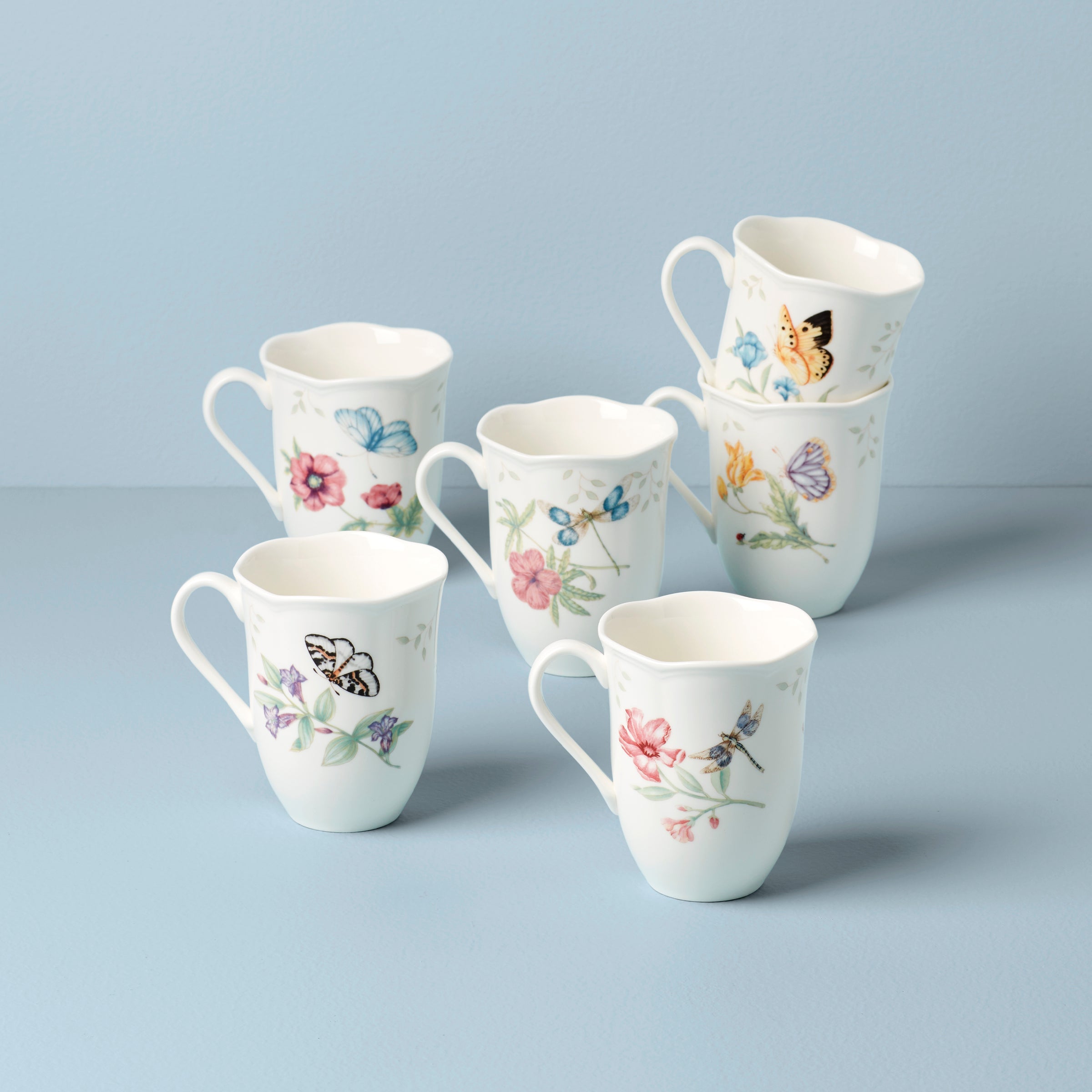 Butterfly Meadow Mugs. Set of 6 - Image 2
