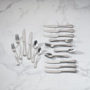Alternative view of Textured Neutrals 24-Piece Flatware Set