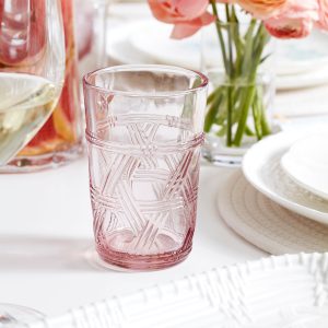 Alternative view of Butterfly Meadow Pink Tall Glasses. Set of 4