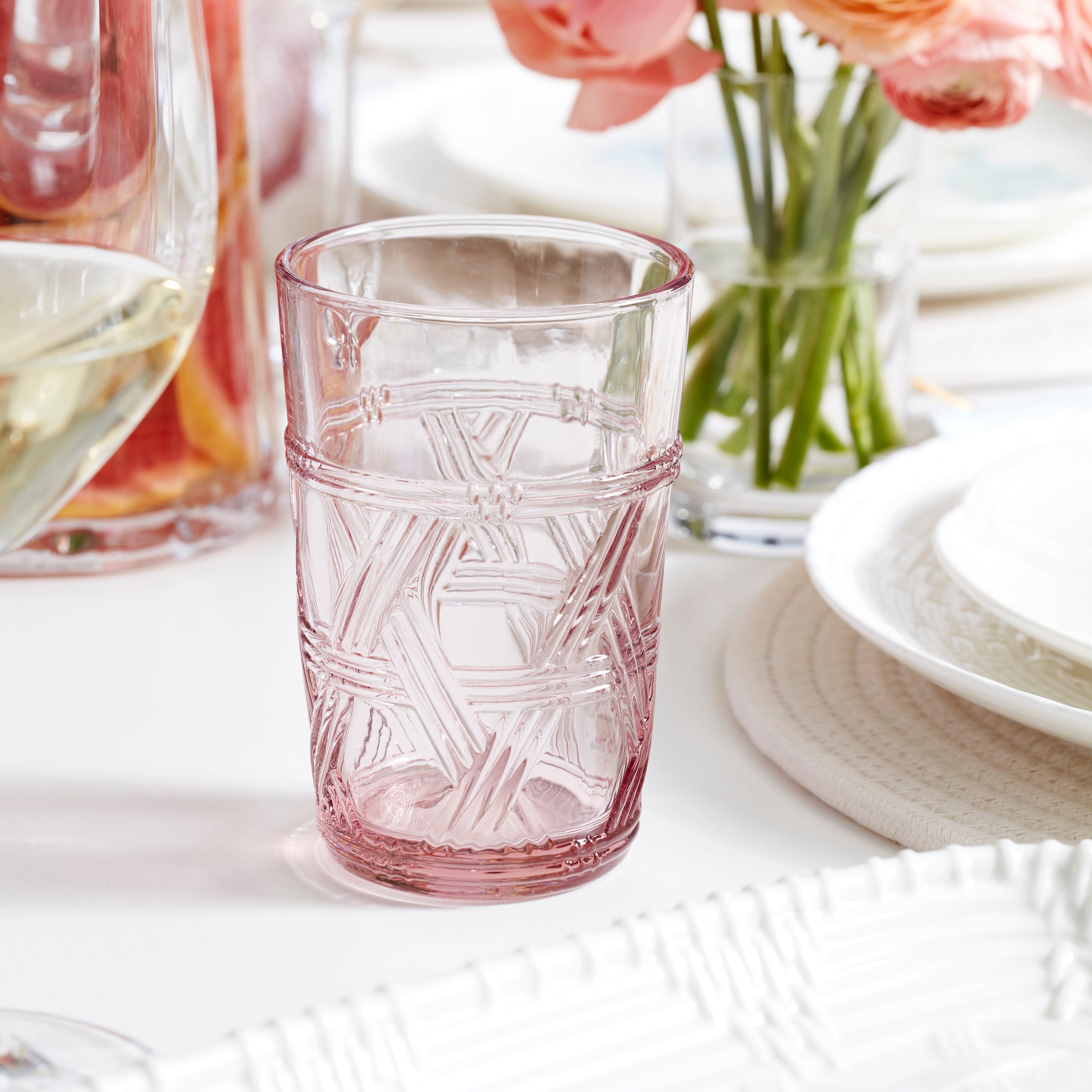 Butterfly Meadow Pink Tall Glasses. Set of 4 - Image 2
