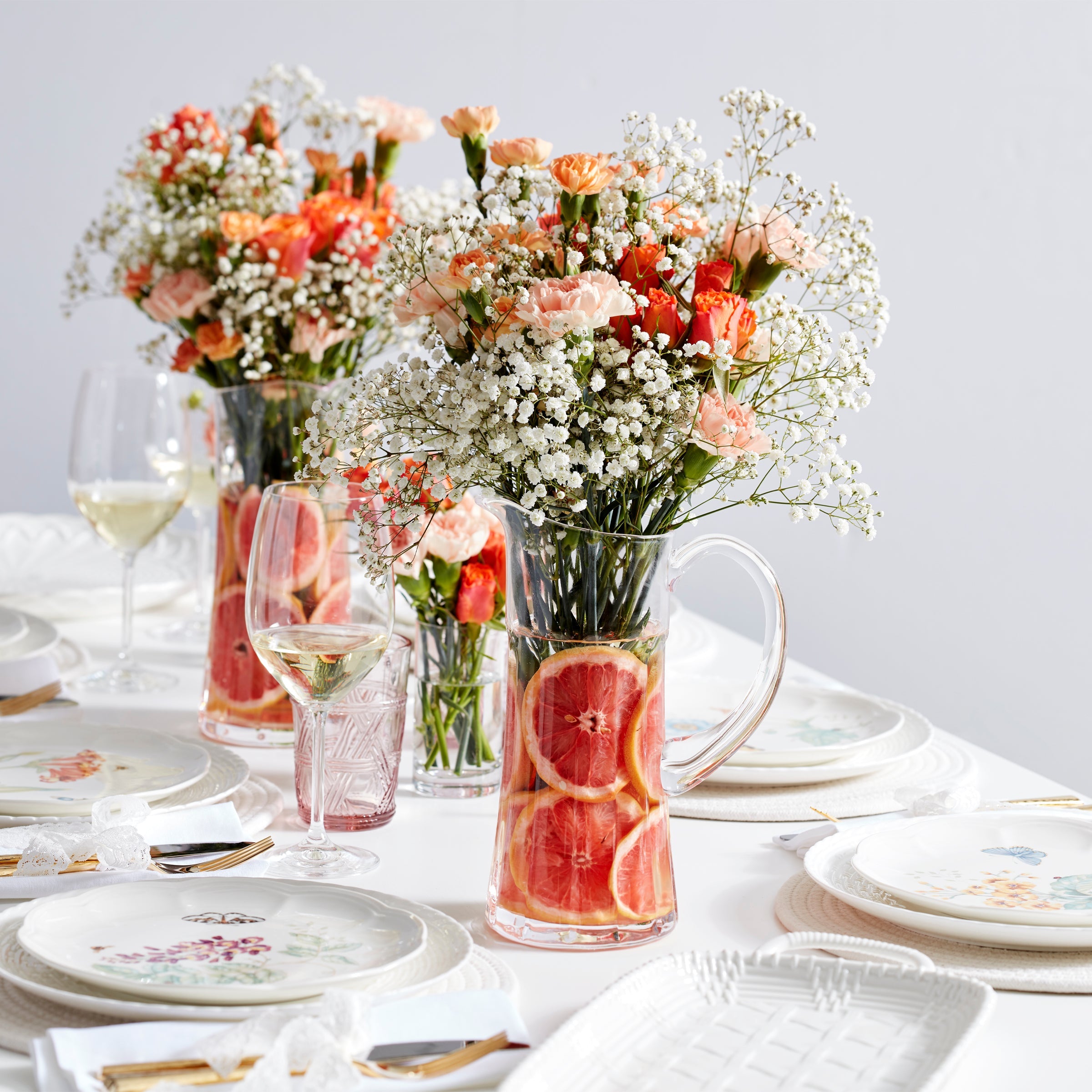 Butterfly Meadow Pink Tall Glasses. Set of 4 - Image 4