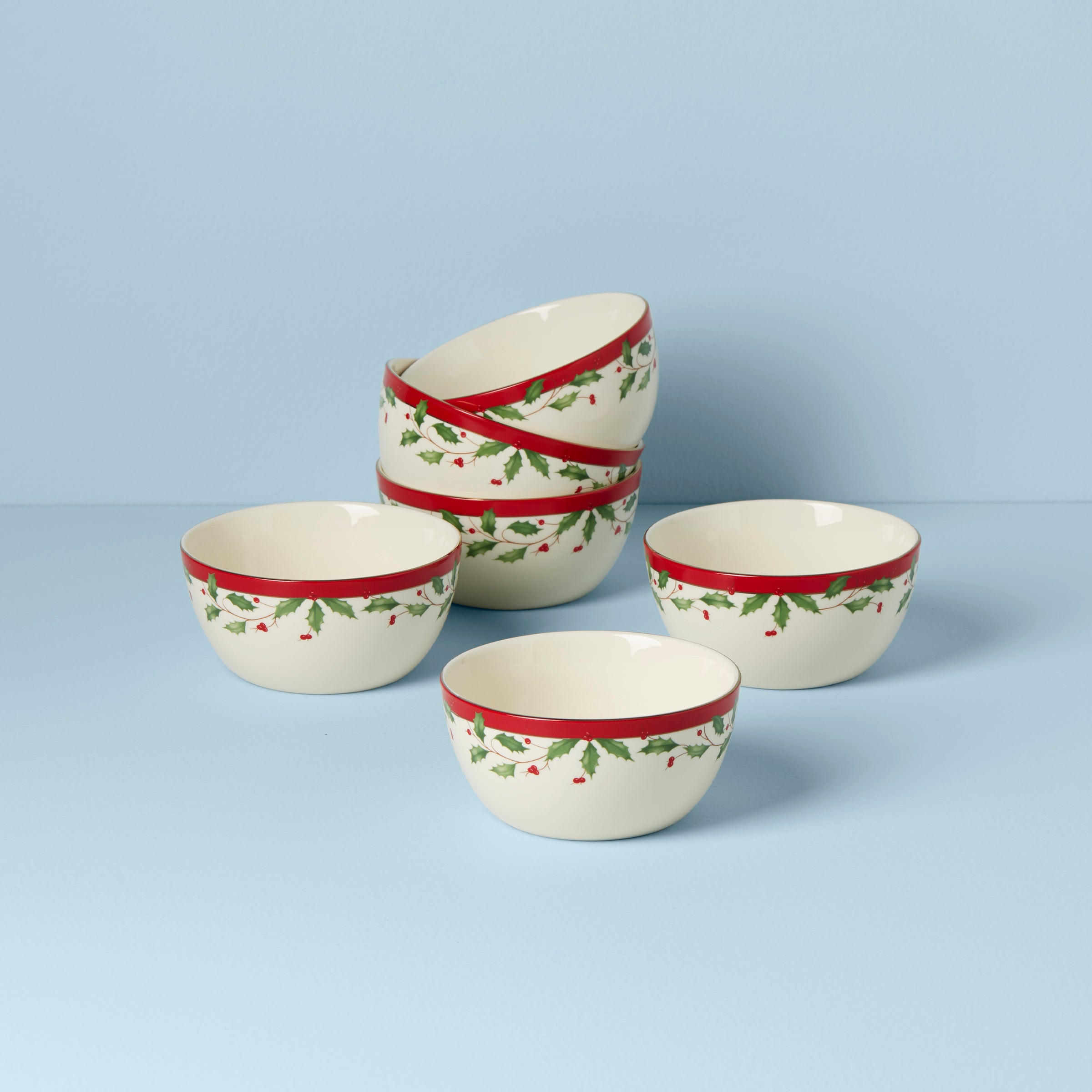 Holiday Dessert Bowls. Set of 6
