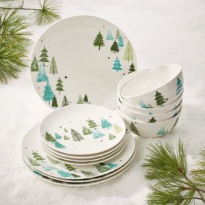 Alternative view of Balsam Lane 12-Piece Dinnerware Set
