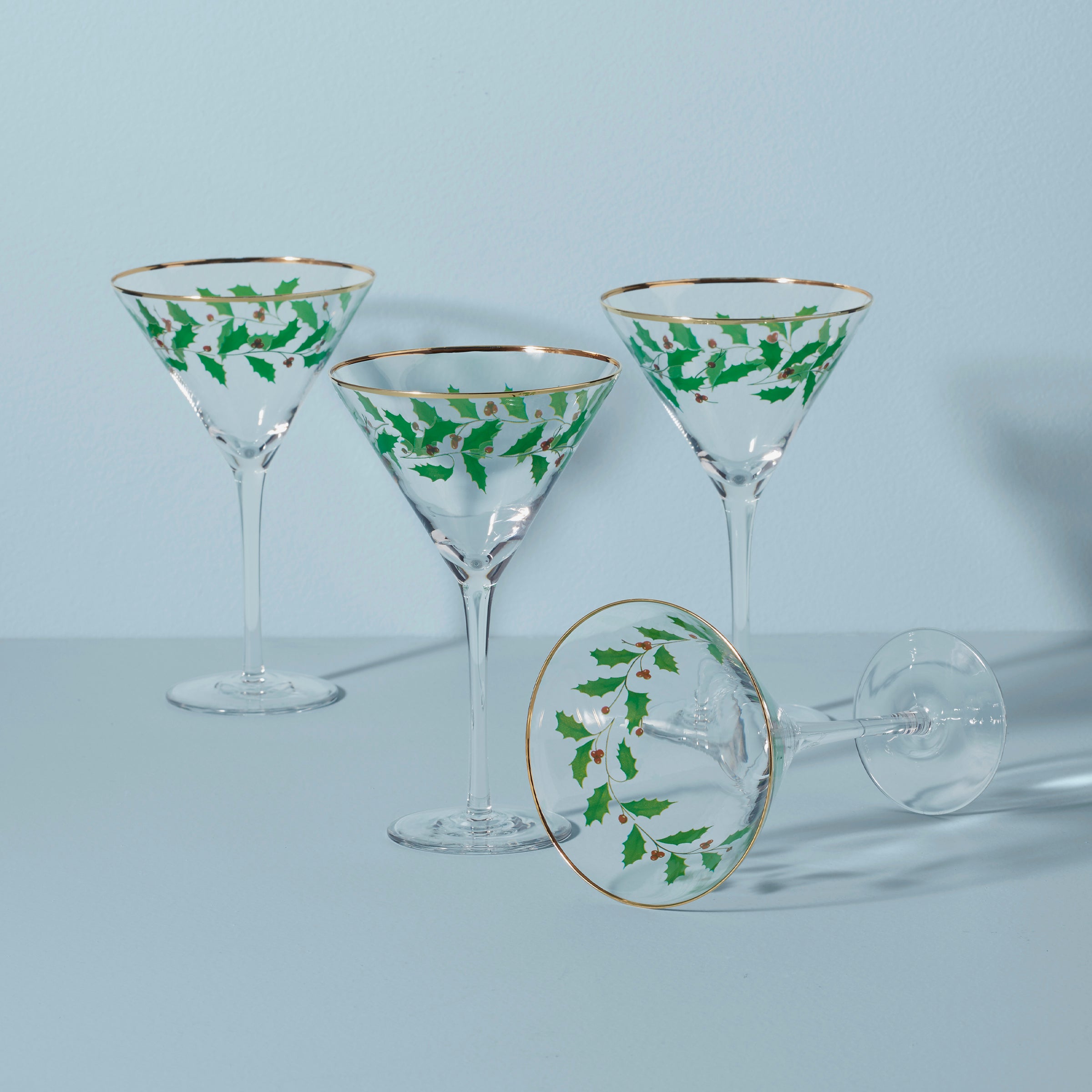 Holiday Martini Glasses. Set of 4
