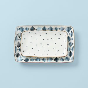 Alternative view of Blue Bay 2-Piece Nesting Platter Set