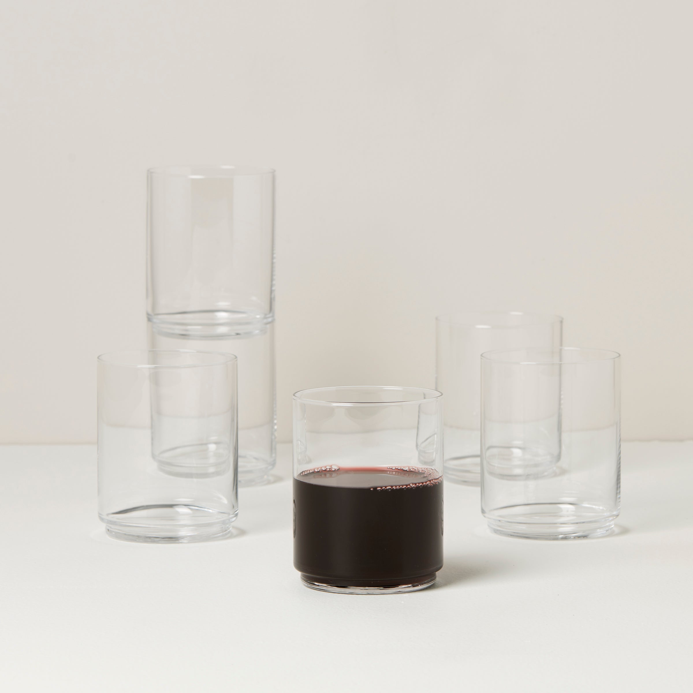 Tuscany Classics Stackable Clear Tall Glasses. Set of 6 - Image 2