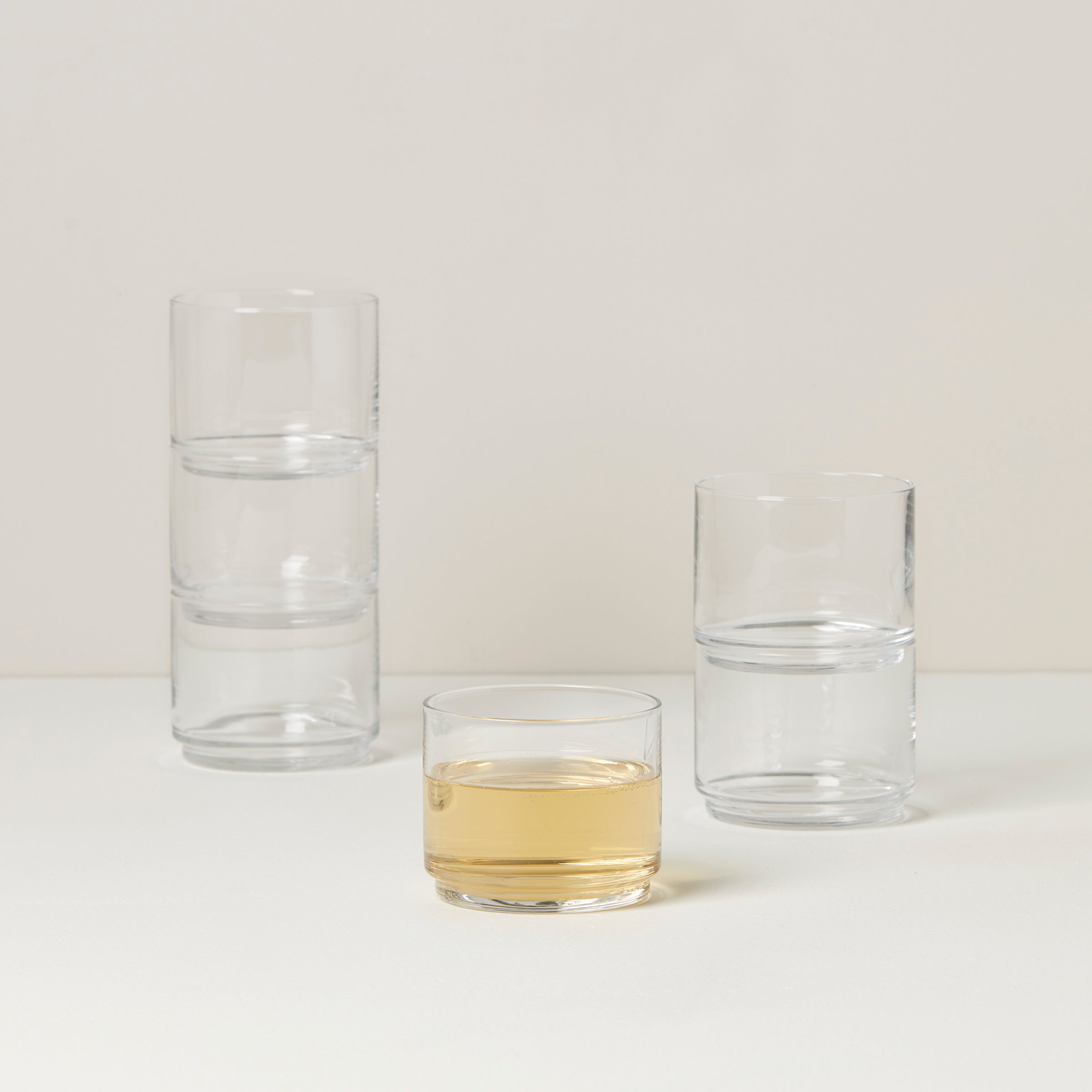 Tuscany Classics Stackable Clear Short Glasses. Set of 6 - Image 2