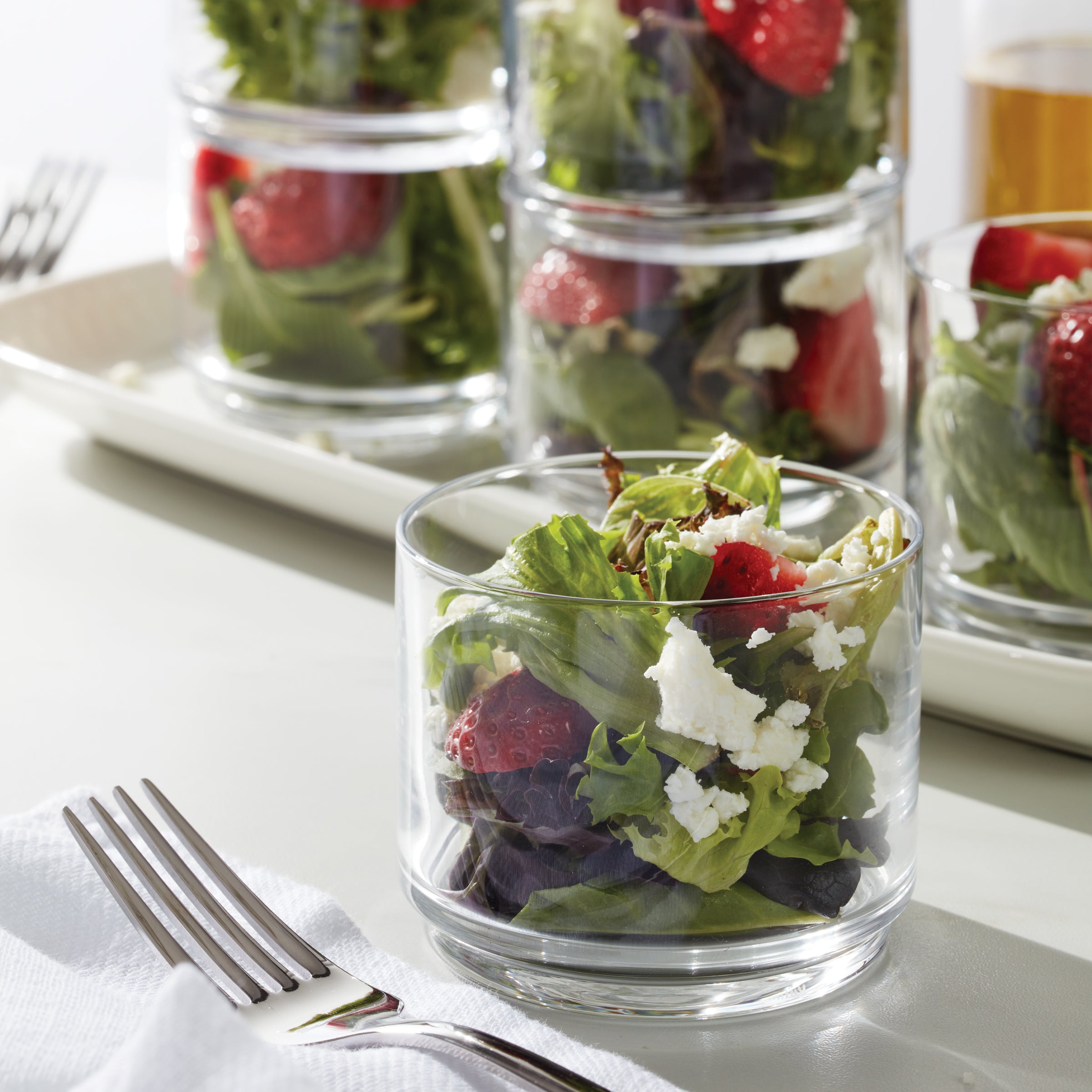 Tuscany Classics Stackable Clear Short Glasses. Set of 6 - Image 4