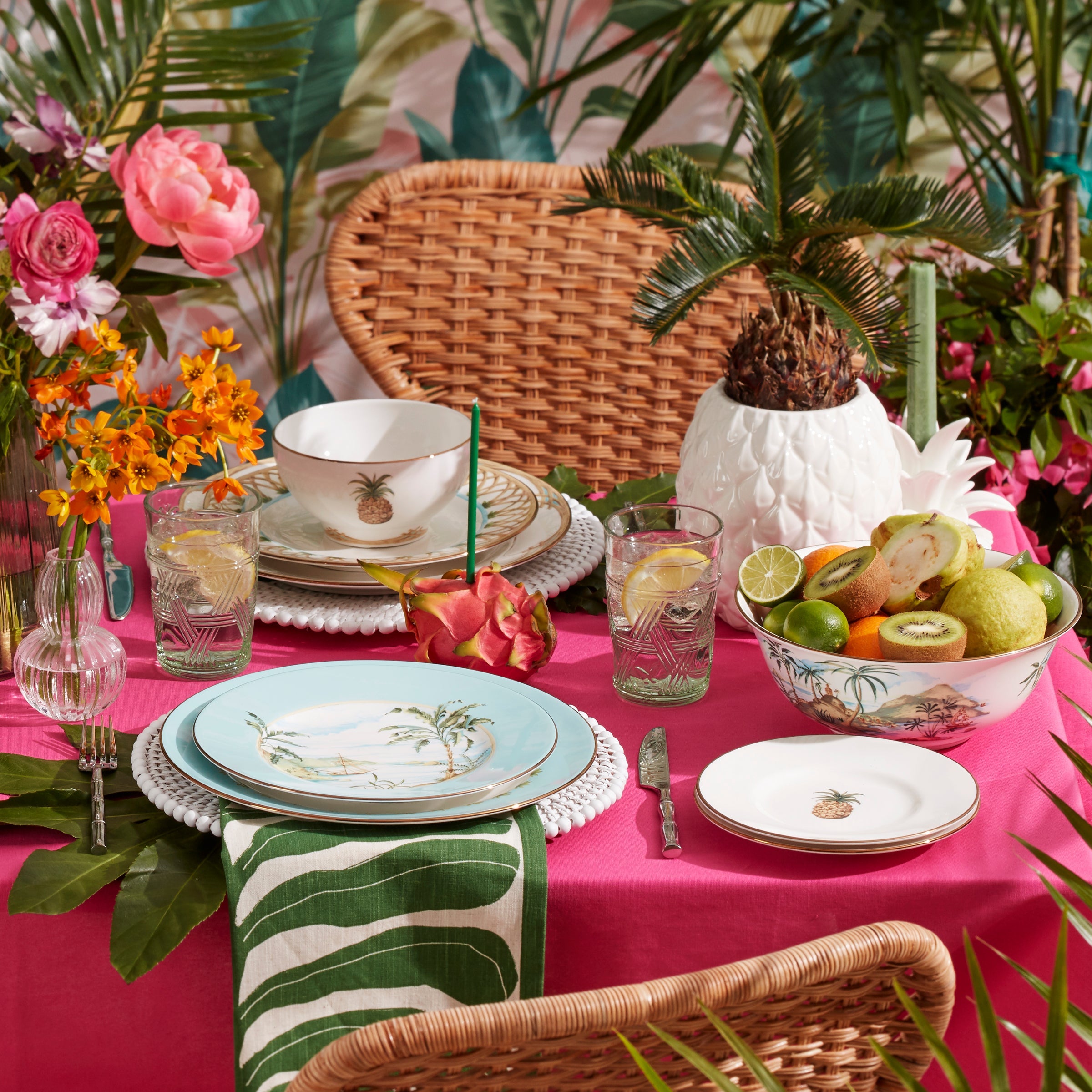 British Colonial Bamboo Dinner Plate - Image 4