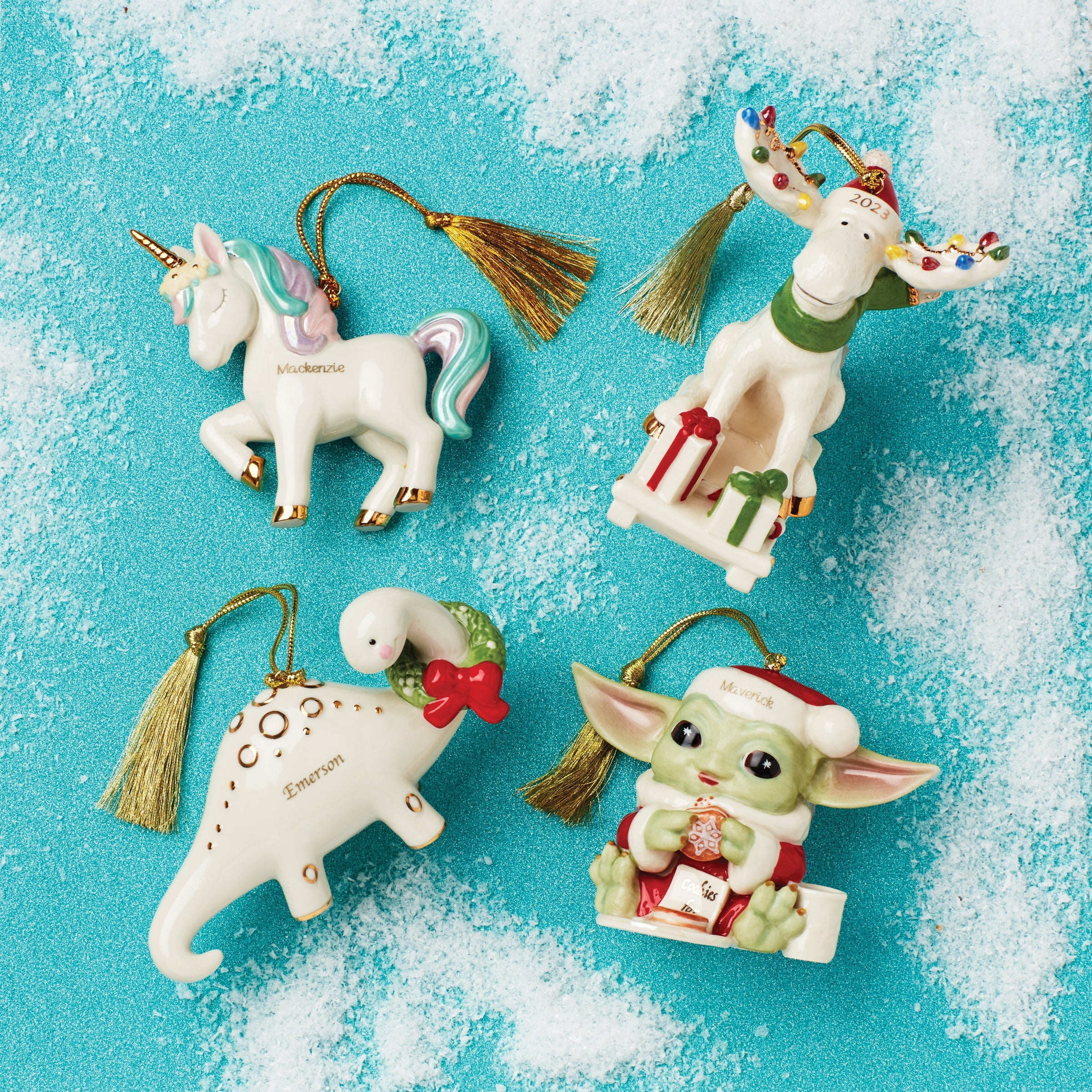 Personalized Prancing Unicorn Ornament - Image 3